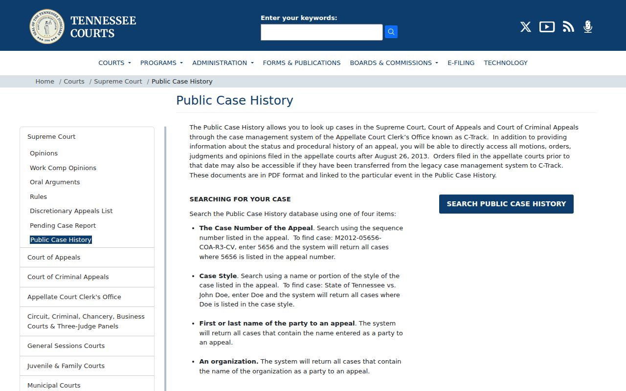 Moore County warrant search: AOC appellate public case history scope