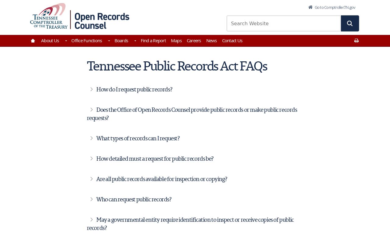 Moore County warrant records: Tennessee Public Records Act request guidance