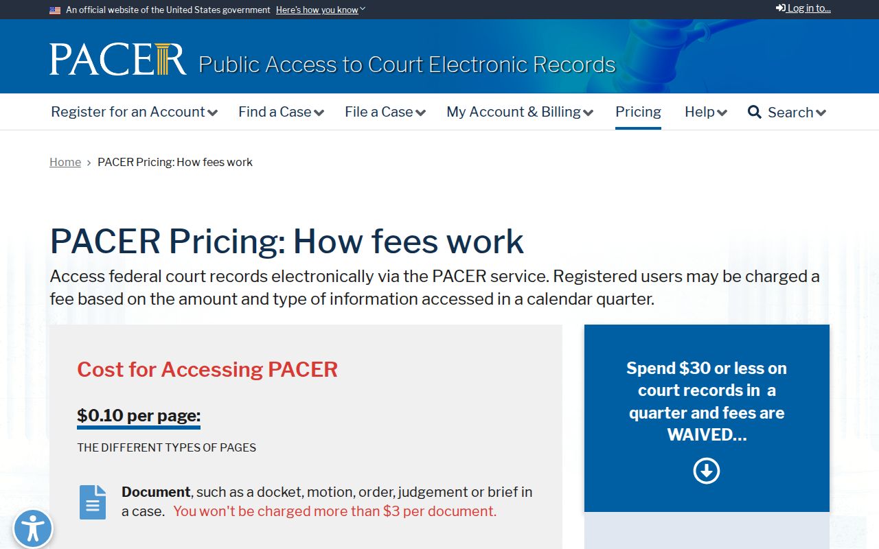 Moore County arrest warrants: federal PACER case-record access page